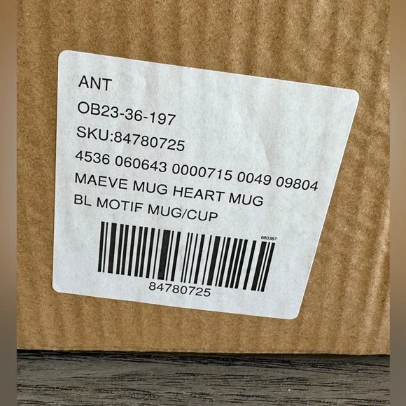 NIB Maeve by Anthropologie Heart Mug - Picture 2 of 6